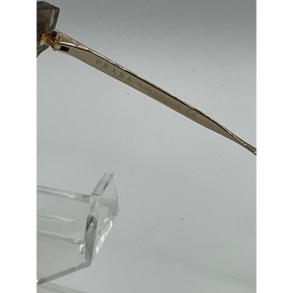 Pre-Owned Prada SPR 12U Unisex Sunglasses-Clear/ Brown/Gold - Picture 7 of 12